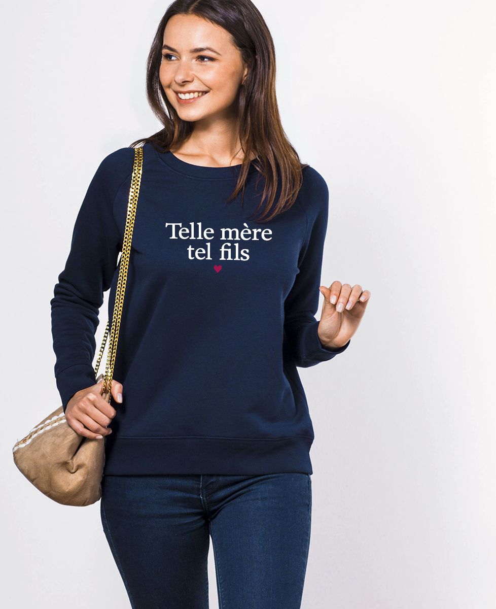 Sweatshirt femme Telle mère tel fils - Cadeaux Maman, Future Maman, Duo assortis