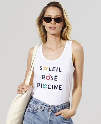 Débardeur femme Soleil Rosé Piscine