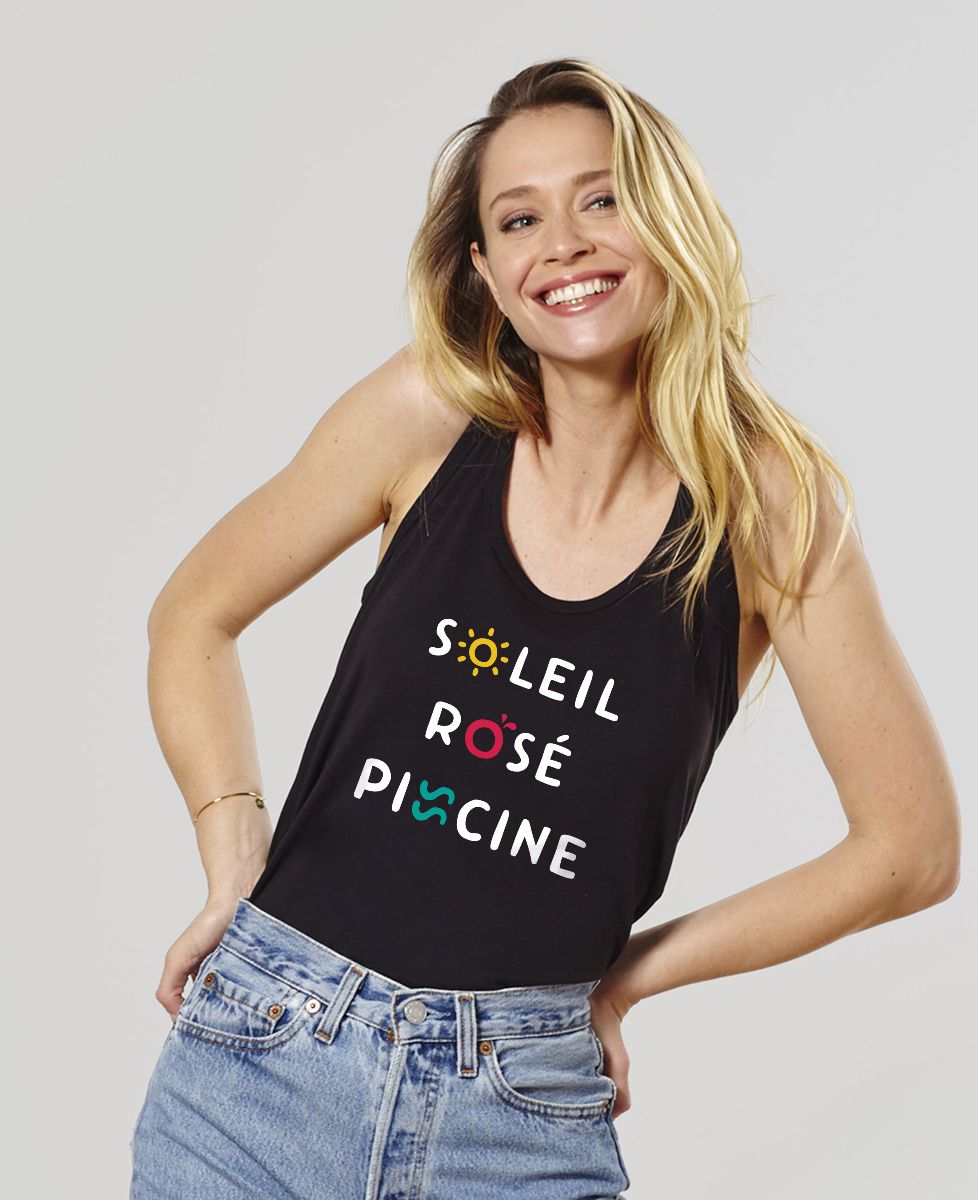 Débardeur femme Soleil Rosé Piscine