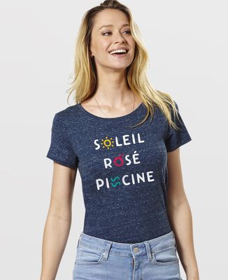 T-Shirt femme Soleil Rosé Piscine
