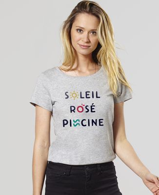 T-Shirt femme Soleil Rosé Piscine