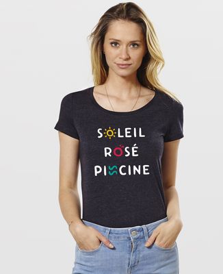 T-Shirt femme Soleil Rosé Piscine