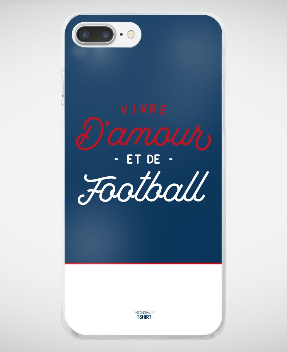 Coque smartphone Vivre d'amour et de football
