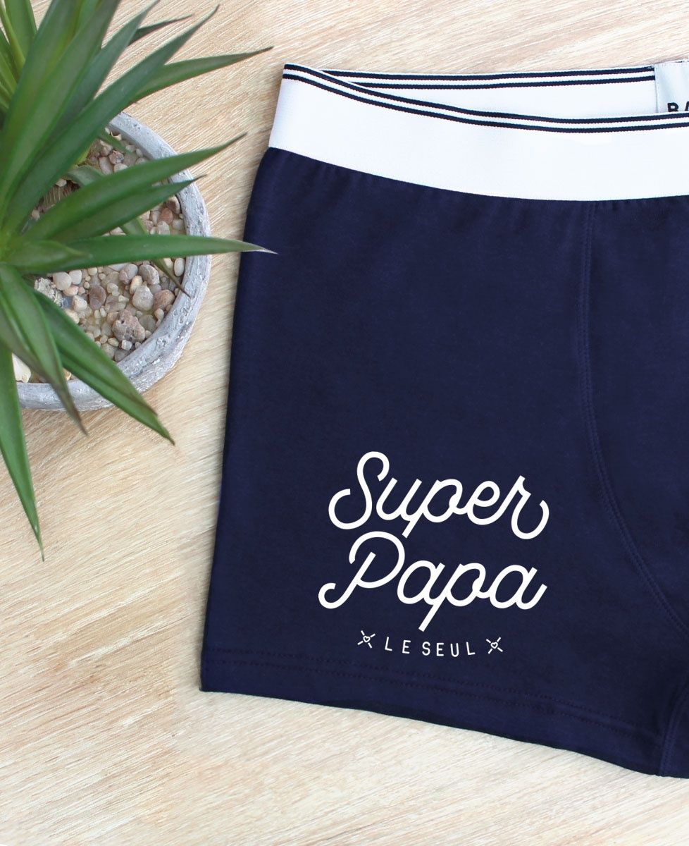 Coffret Boxer super papa + chaussettes moustaches