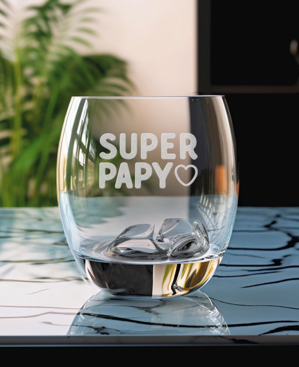 Verre à whisky Super papy (gravé) - Apéro, Cadeaux Papy, Mariage