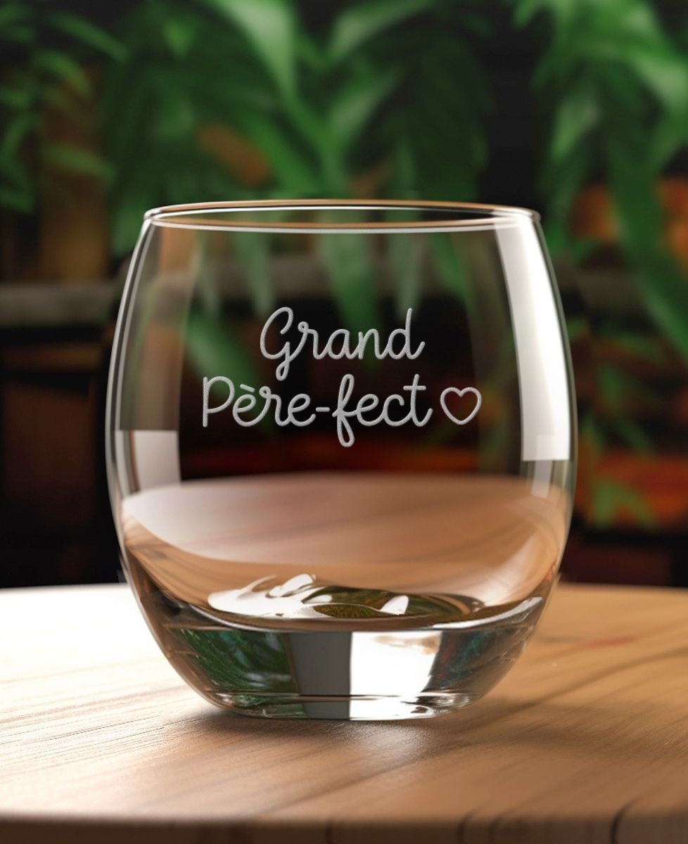 Verre à whisky Grand père-fect (gravé) - Apéro, Cadeaux Papy, Mariage