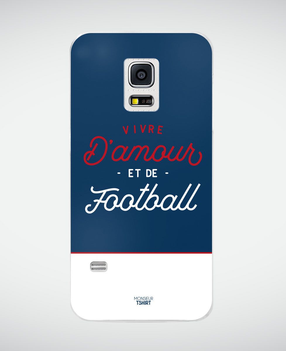 Coque smartphone Vivre d'amour et de football