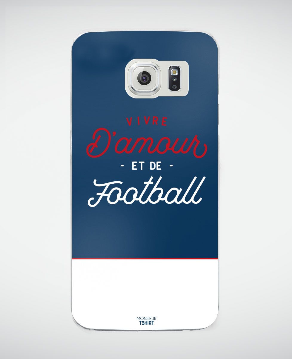Coque smartphone Vivre d'amour et de football
