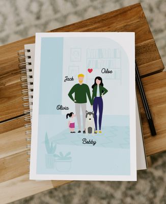 Notebooks Customized family - Gifts for Dad, Mom's gifts, Mom/Dad-to-be