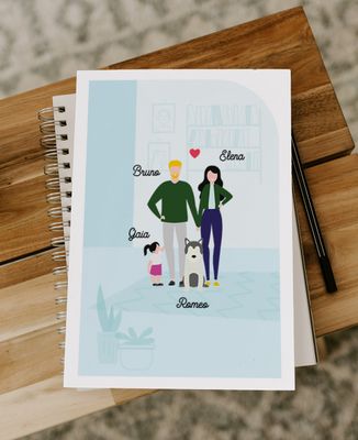 Quaderni Famiglia personalizzata - Regali per papà, Regali per la mamma, Mamma/Papà futuro