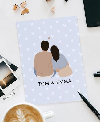 Notebooks Customized couple from behind - Couple gifts