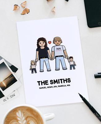 Notebooks Personalized toy family - Gifts for Dad, Mom's gifts, Papy's gift, Grandma's gifts