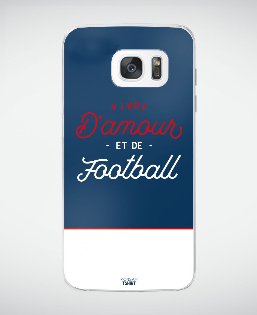 Coque smartphone Vivre d'amour et de football