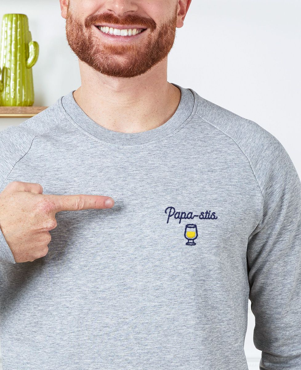 Sweatshirt homme Papa-stis (brodé) - Cadeaux Papy