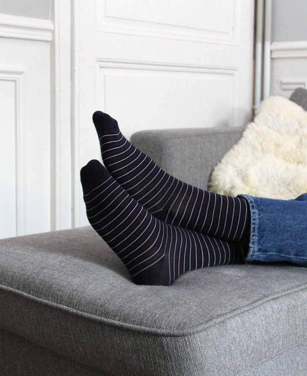 Chaussettes homme Fines rayures