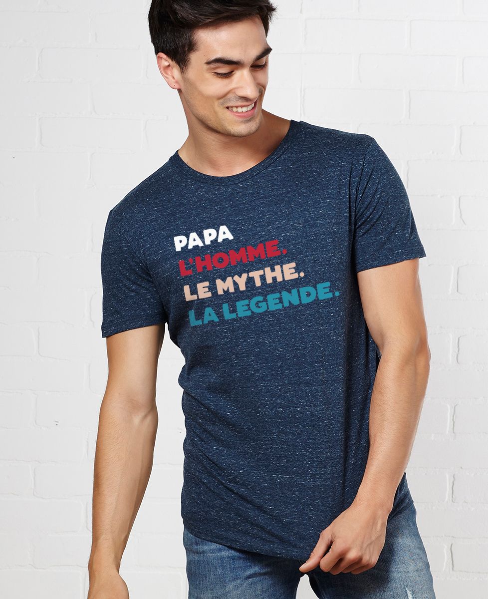 T-Shirt homme Papa l'homme le mythe la légende