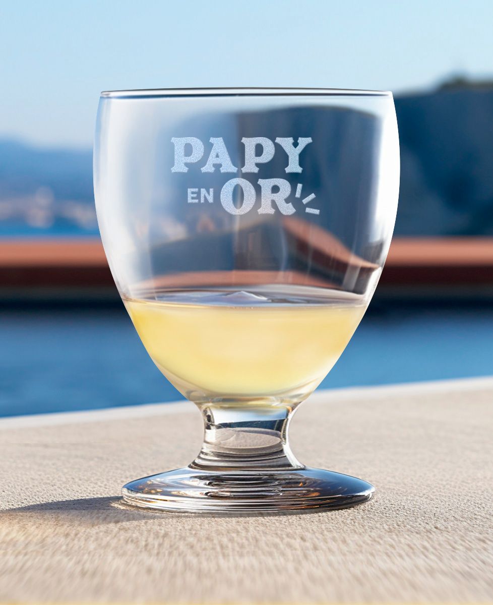 Verre à pastis Papy en or (gravé) - Apéro, Cadeaux Papy