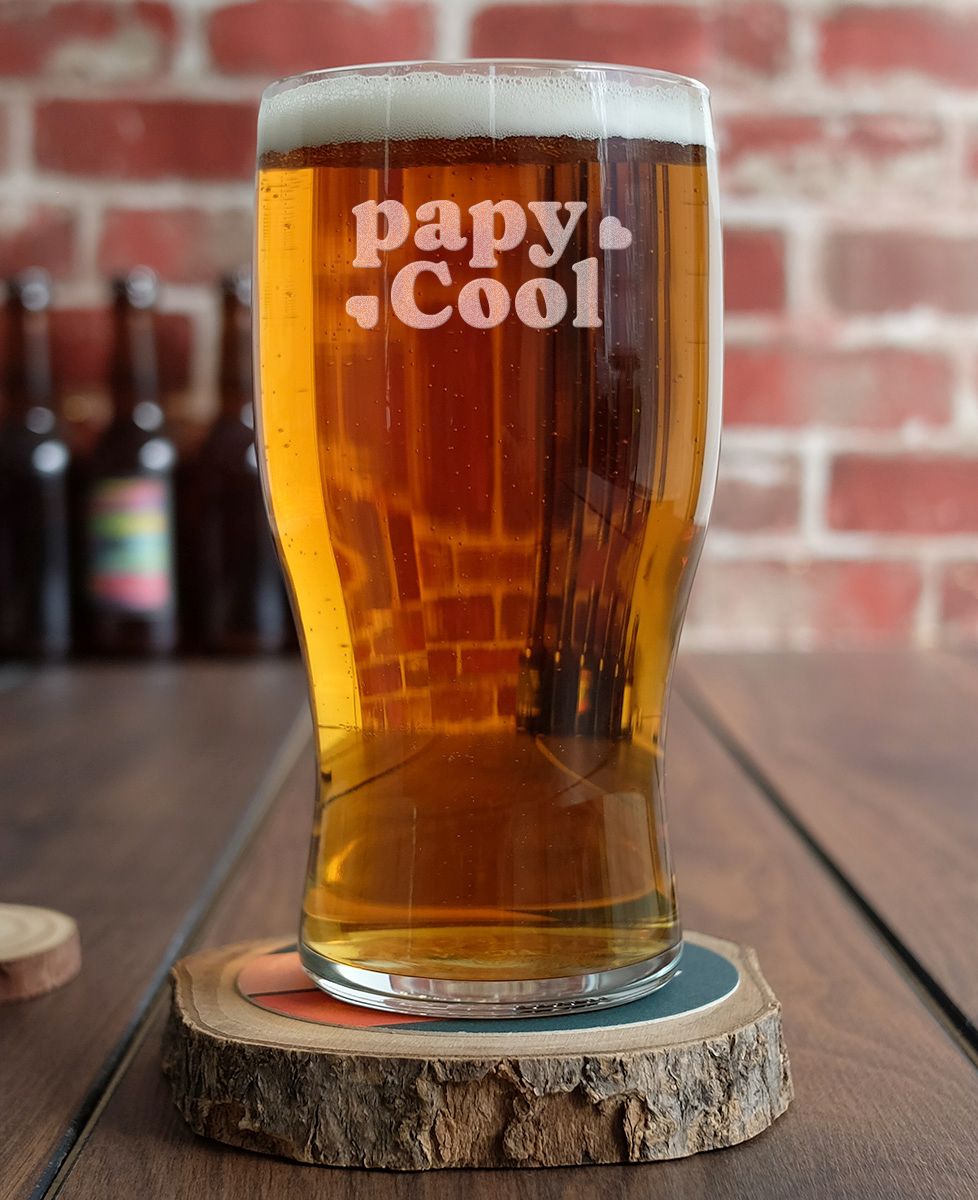 Verre à bière Papy cool (gravé) - Apéro, Cadeaux Papy, Mariage