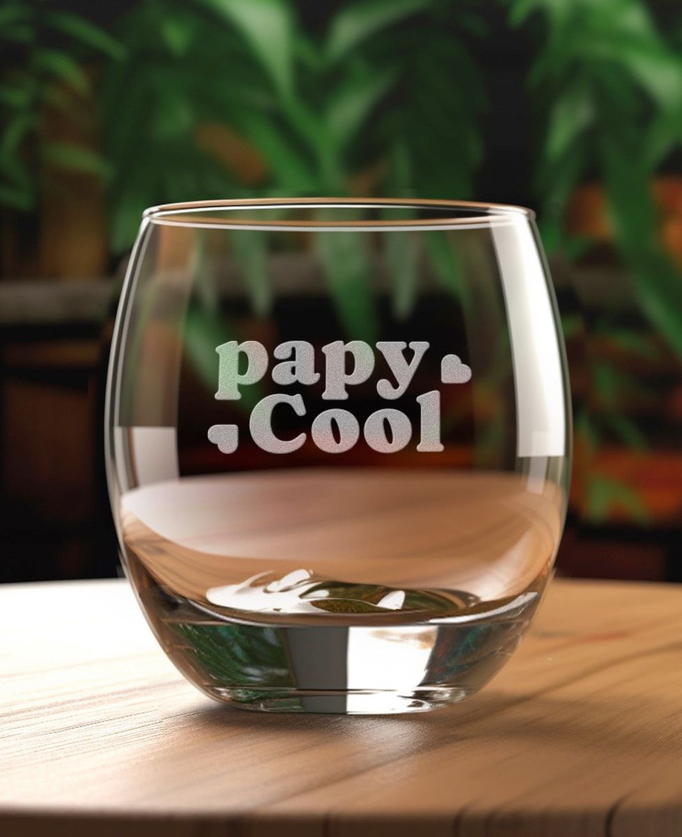 Verre à whisky Papy cool (gravé) - Apéro, Cadeaux Papy, Mariage