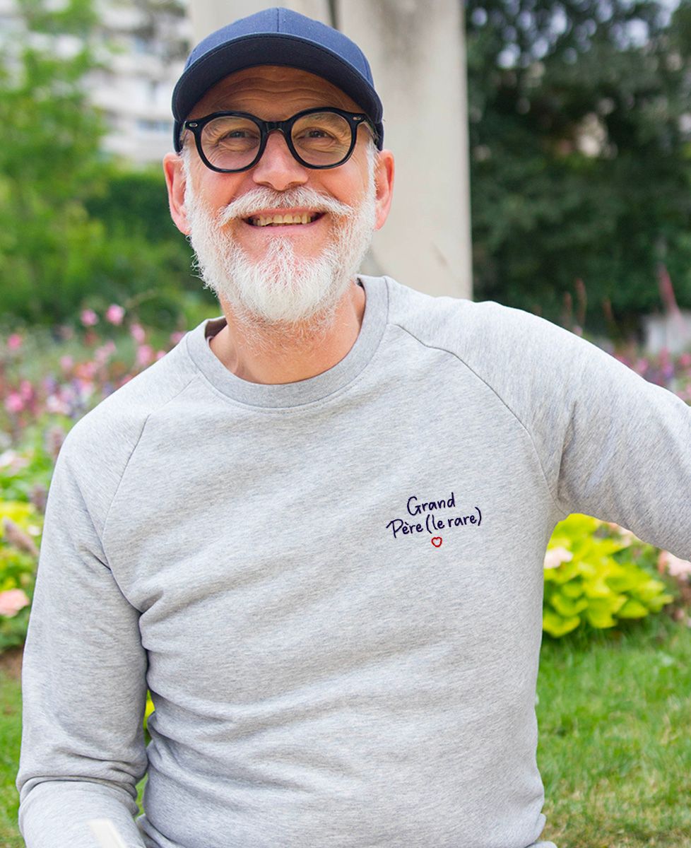 Sweatshirt homme Grand-Père le rare (brodé) - Cadeaux Papy