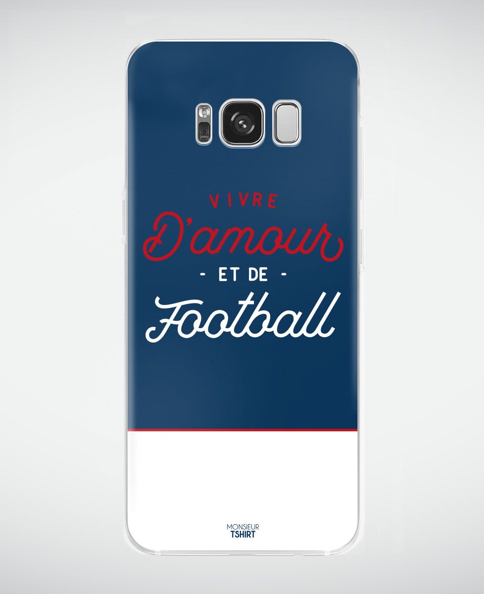 Coque smartphone Vivre d'amour et de football