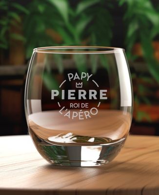 Verre à whisky Papy perso, roi de l'apéro - Apéro, Cadeaux Papy, Mariage