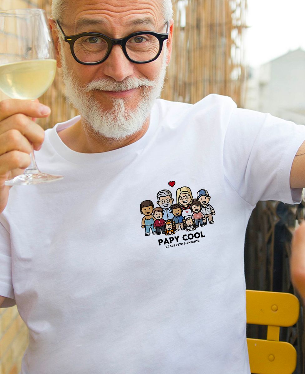 Papy Tee Shirt Homme Personnalisé Photo Tee Shirt PersonnalisÃ