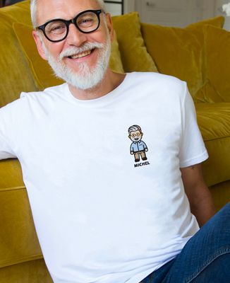 T-shirt homme Figurine Papy personnalisé - Cadeaux Papy