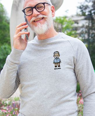 Sweatshirt homme Figurine Papy personnalisé - Cadeaux Papy
