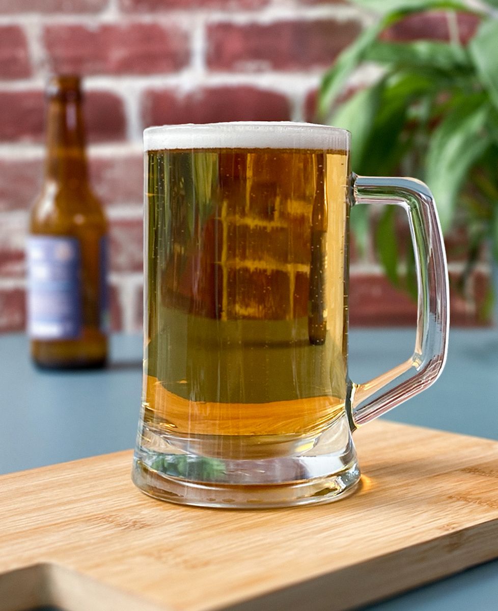 Chope de bière La bière de papa gravé personnalisé - Apéro