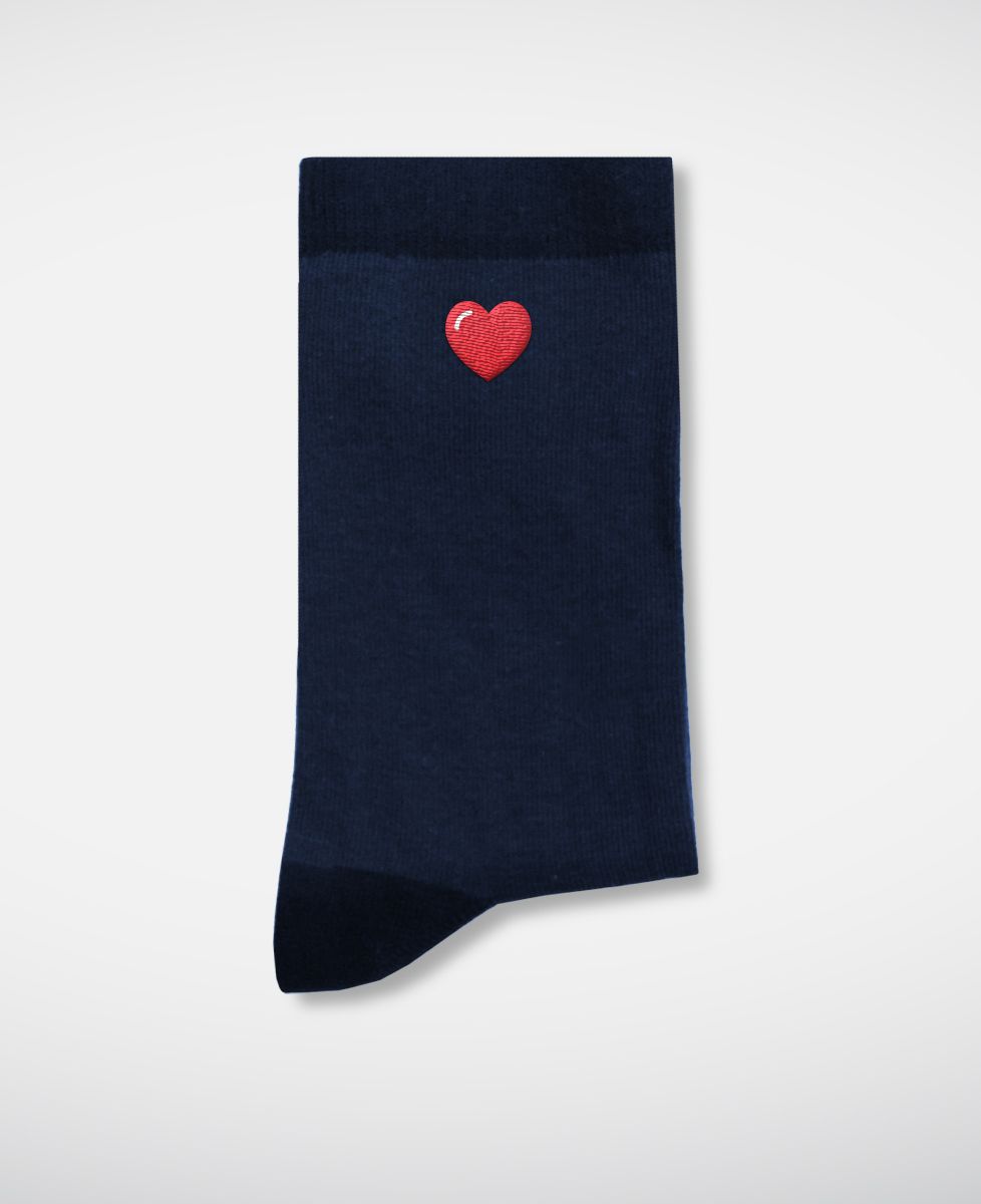Chaussettes homme Coeur (brodé)