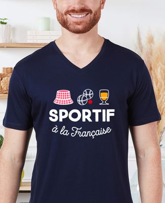 T-shirt Fille Française - Drapeau Français, Coupe Classique, Manches Doubles Coutures - 8