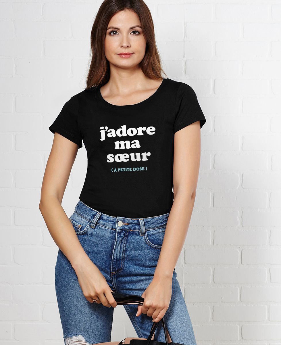 T-Shirt femme J'adore ma soeur