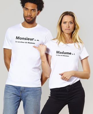 T-shirt femme Madame la boss - Cadeaux Couple, Duo assortis