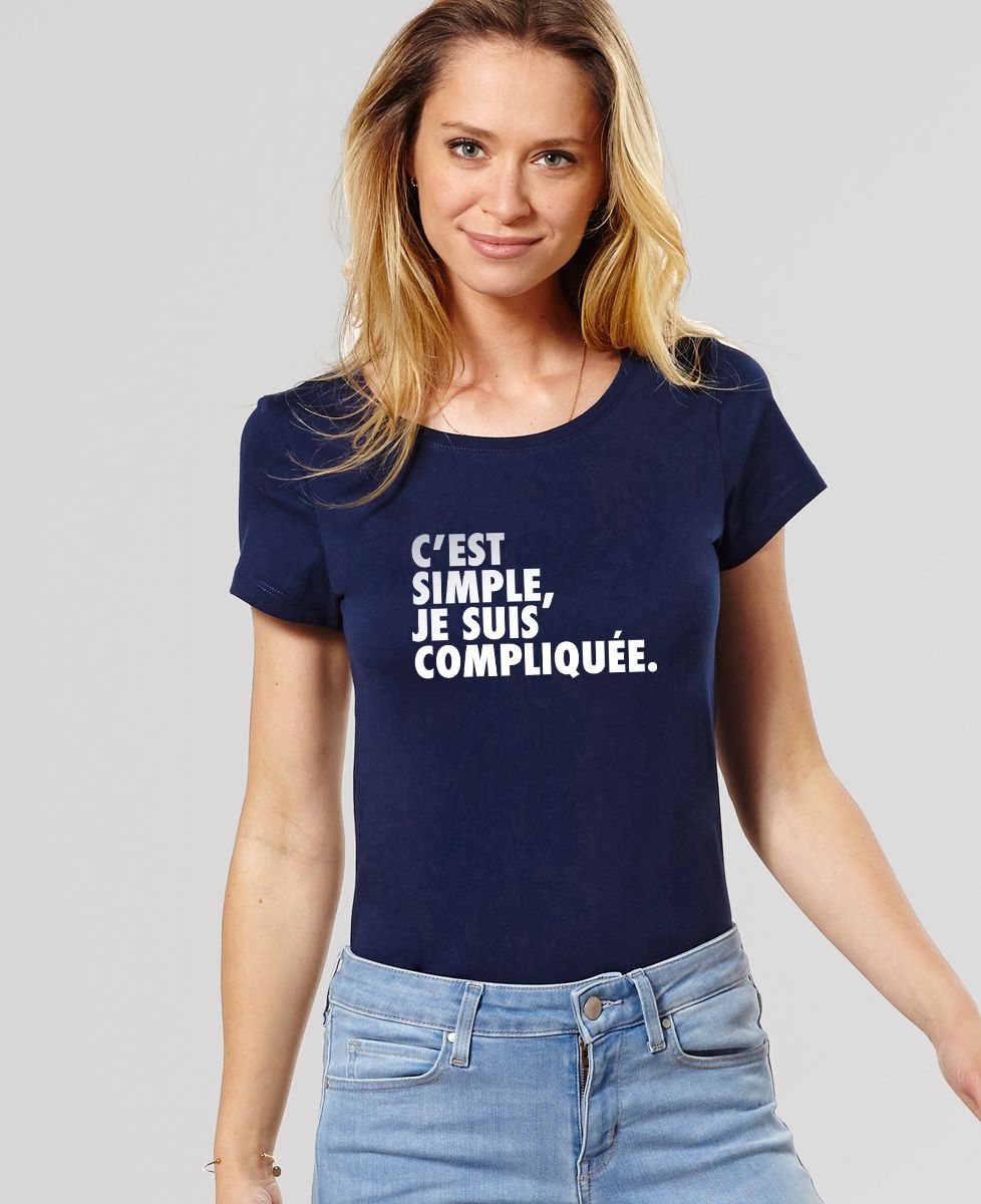 T-Shirt femme C'est simple je suis compliquée