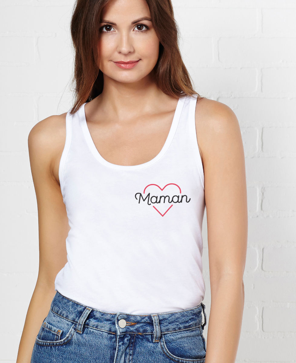 Débardeur femme Maman coeur