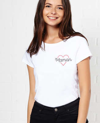 T-Shirt femme Maman coeur