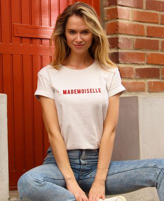 T-Shirt femme Mademoiselle (effet velours)