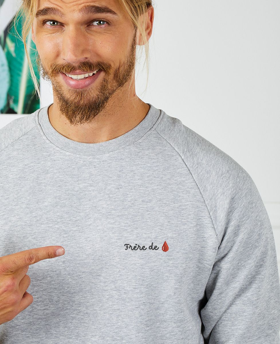 Sweatshirt homme Frère de sang (brodé)
