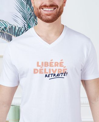 T-Shirt Femme Retraite 'Libérée Délivrée' - Idée Cadeau Originale Départ à La Retraite