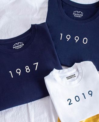 T-Shirt für Männer Jahr bestickt zentriert benutzerdefiniert