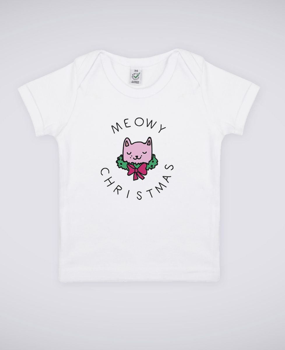 T-Shirt bébé Meowy Christmas