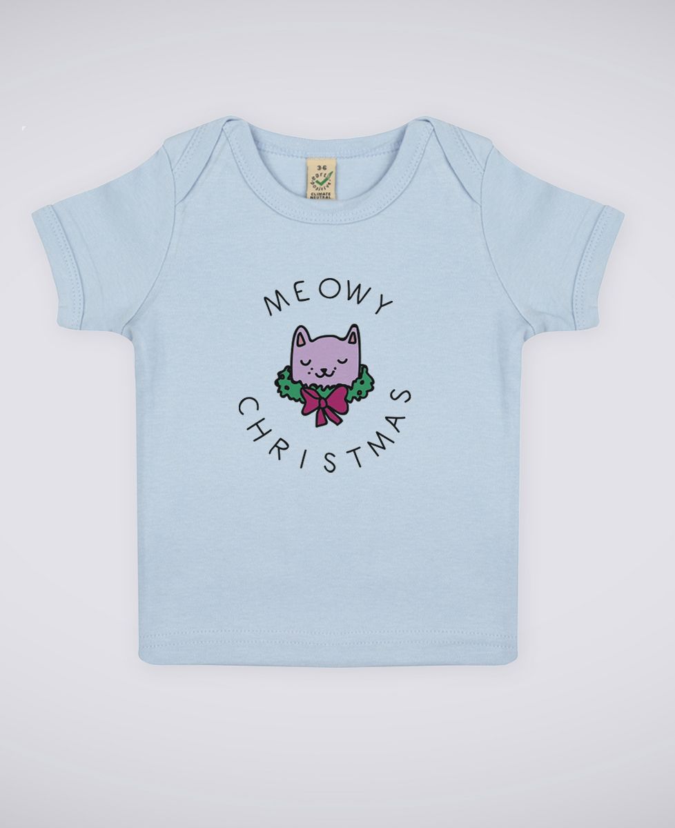 T-Shirt bébé Meowy Christmas