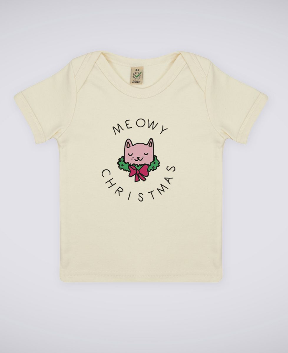 T-Shirt bébé Meowy Christmas