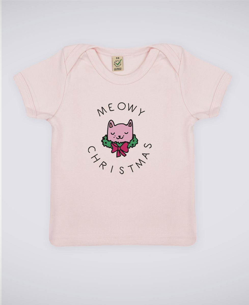 T-Shirt bébé Meowy Christmas