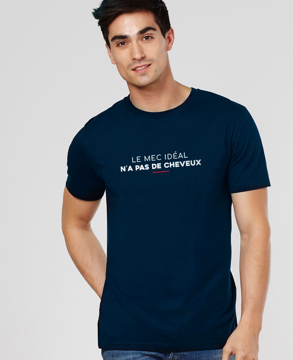 T-Shirt homme Le mec idéal n'a pas de cheveux