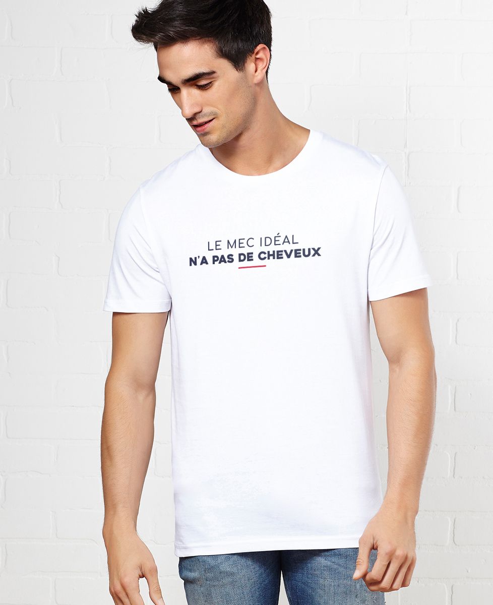 T-Shirt homme Le mec idéal n'a pas de cheveux