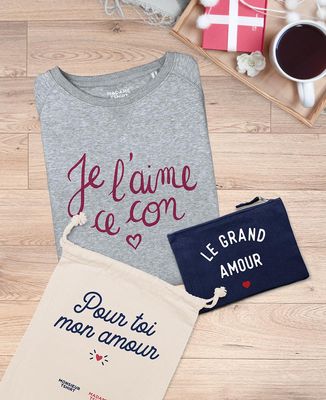 Coffret Sweatshirt je l'aime ce con