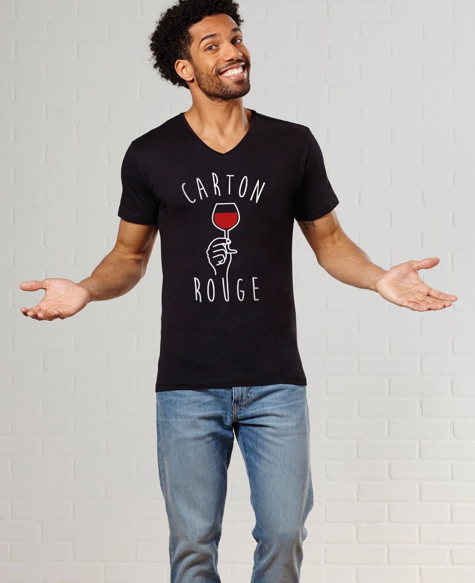 T-Shirt homme Carton rouge
