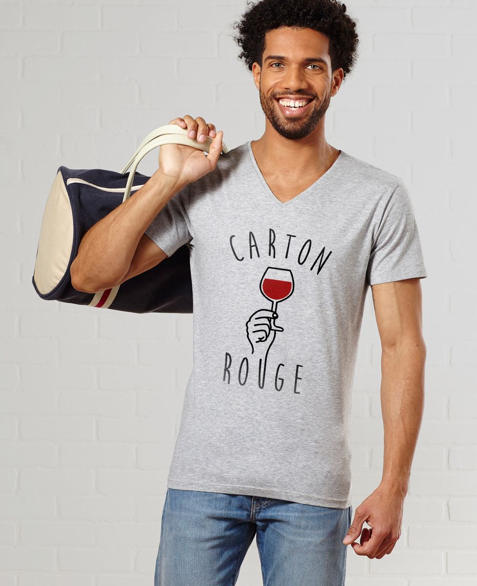 T-Shirt homme Carton rouge